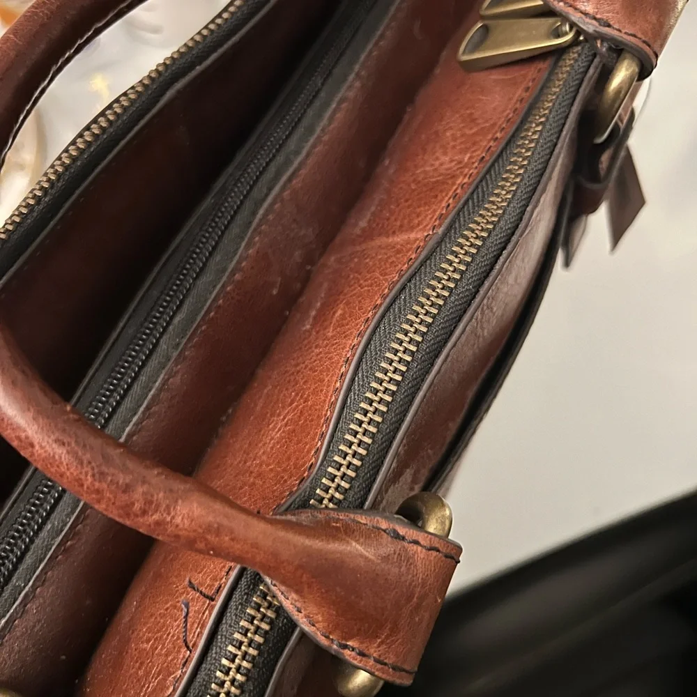 Fossil Dillon Pilot Bag Cognac